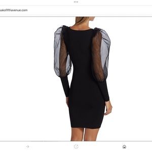 Alice and Olivia Abella puff sleeve knit minidress